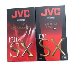 2 JVC SX T-120 Blank VHS Tapes